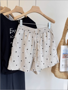 Quần Short Vải Lanh Cỡ Lớn Mùa Hè Cho Nam Quần Ống Rộng Rộng Rãi Mỏng Thường Ngày Quần Dài Rộng Rãi Thoáng Khí