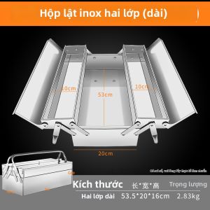 MYTEC | Hộp Đựng Dụng Cụ Inox Đa Năng 3 Tầng Có Khóa