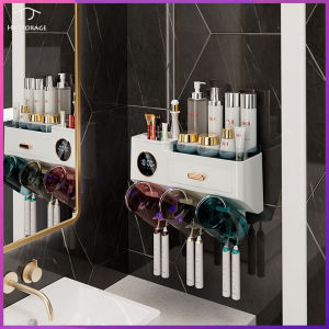 HKStorage Intelligent toothbrush sterilizer Sterilization and drying Wall mounted UV toothbrush rack Mouth cup Tooth cup Electric storage rack