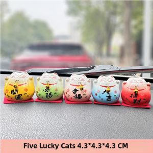 QIAOPIDIANDIAN | Cute Lucky Cat Statue Small Ceramic