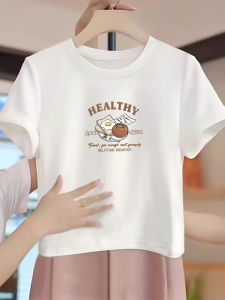 Áo Thun Cotton Tay Ngắn Cổ Tròn Rộng Rãi Cho Nữ Mùa Hè Thường Ngày Phong Cách Hàn Quốc in Họa Tiết Thoải Mái Thoáng Khí