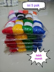 isi 5 pak / Benang sulam / Benang wol mix / Benang rajut / Benang campur warna / kruistik / pom pom / Benang karpet / Benang pak pakan / Benang warna warni
