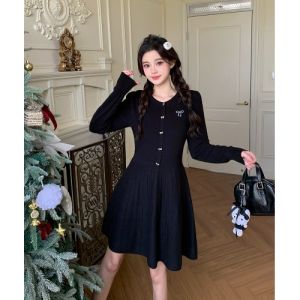 AIYITI | Red Knit Winter Dress for Curvy Women Slim Waist Lining