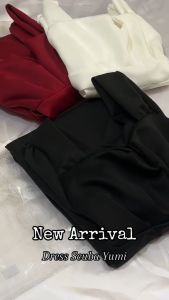 Ami Collection - Dress Midi Hanji / Dress Midi Formal / Dress Pendek Wanita / Dress Formal