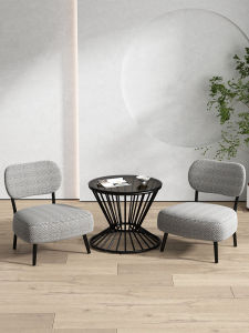 Modern Minimalist Iron Art Tea Table And Chair Set Three-Piece Suite for Balcony Leisure Rest Area Lightweight Luxury Popular