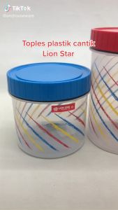 (BISA COD) PROMO LION STAR TIFFANY CANDY POT / TOPLES MAKANAN / TOPLES PERMEN / TOPLES SNACK / WADAH MAKANAN / FOOD STORAGE / TOPLES POLOS PLASTIK
