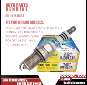 【Local delivery】4PCS DENSO IK16 5303 IRIDIUM Spark Plug for Toyota AVANZA Honda CITY WISH ALTIS VIOS DAIHATSU YRV