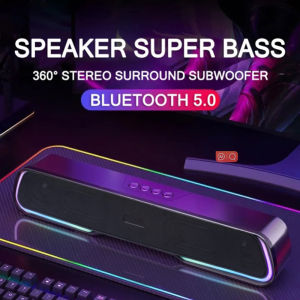 RLG New Speaker Bluetooth Mini Speaker Bluetooth 5.0 Super Bass Speaker Aktif Subwoofer Sound bar RGB LED Light Computer TV Phone TF 360° Stereo Surround Wireless Bluetooth Speaker GS8 RGB Rhythm Light
