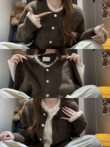 SENWA | Autumn and Winter Elegant Two-Piece Style Knitted Cardigan