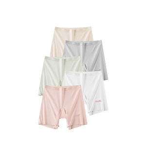 MiiOW | กางเกงชั้นในไหมน้ำแข็งบางสำหรับเด็กผู้หญิงในช่วงฤดูร้อน กางเกงขายาวแบบสองชั้นป้องกันแสงส่องผิวหนัง กางเกงขายาวระบายอากาศได้ดี ระบายความชื้นได้ดี แห้งเร็ว