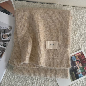 Warm Faux Cashmere Short Womens Scarf Fluffy Neck Warmer Korean Style Winter Accessories Rectangle Solid Color Scarf