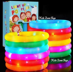 Mainan Viral Light Up Pop Tubes Pop Pipes / LED Pop Fidget Tubes Sensory Toys