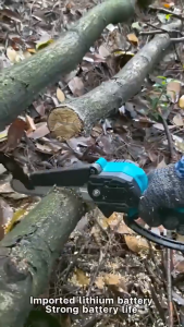 Cordless Chainsaw Chain 588V Portable Rechargeable 6 Inch Electric Chainsaw Handheld Pruning Saw Wood Outdoor Power Tools