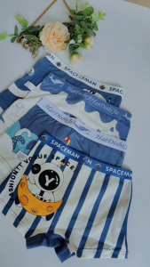 Cotton Boxer for Kids 3-10 Years Old New 2PCS Spaceman Printed Design Underwear Set for Boys