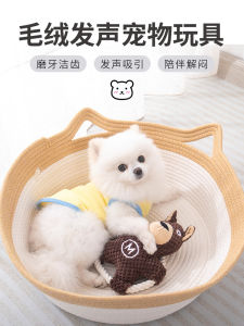 ของเล่นสุนัข Amour Corgi ขนหนา ทนทานต่อการเคี้ยว เสียงร้อง สัตว์เลี้ยง หมีขนาดเล็ก อุปกรณ์เลี้ยงสัตว์