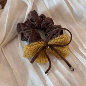 Yellow Knitted Butterfly Knot Large Duckbill Clip Back of Head Clip 2025 New Advanced Travel Hair Clip Women Fashion Accessories