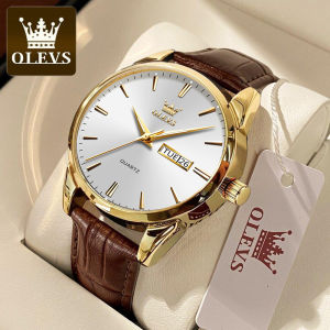 OLEVS Classic Quartz Watch for Men Waterproof Leather strap Calendar Sports Business Men s Quartz Wrist Watch TOP Brand 6898