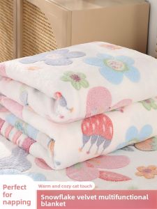 KAMONI | Winter Nap Office Throw Lightweight Blanket Coral Fleece Sofa Small Blanket Bed Use