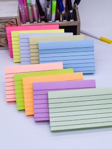 Colorful Office Fluorescent Sticky Notes Horizontal Line Multiple Sticking Post-It Paper 76*127mm Business Supplies