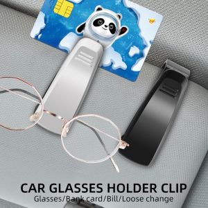 Universal Car Sunshade Glasses Case Sunglasses Clip Card Holder Bracket Fastener Pen Case Glasses Car Accessories Amagi