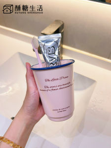 Dopamine Ceramic Toothbrush Cup Anti-Mold Antibacterial High Aesthetic Value Couples Morning Ritual Creative Bathroom Tool