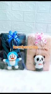 FREE KARTU UCAPAN paket kado lahiran bayi baby gift set box jaket Bulu plus boneka