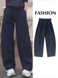 Loose Straight Leg Harlan Pants Womens Casual Trousers Spring Autumn New Style Simple Design Slimming Effect Small Size Sporty Long Pants