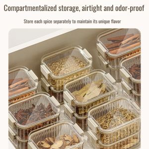 Foodgrade sealed jar storage box for gra spices nuts