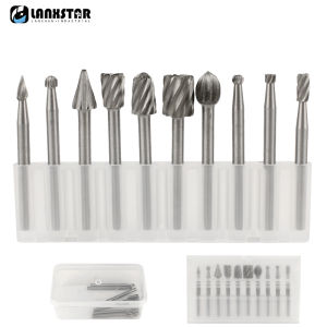 6/10pcs Set HSS Routing Router Drill Bits Set for Dremel Carbide Rotary Burrs Tools Wood Stone Metal Root Carving Milling Cutter