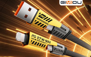 GIMIOU 4-in-1 PD65W Cable Fast Charging USB Type C Data Cord Lightning 27W Quick Charger for iPhone 16 15 14 Samsung Xiaomi Vivo Realme Android Cellphone