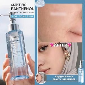 SKINTIFIC - Gentle Gel Cleanser 120ml | facial wash pria Acnes Face Wash Sabun Cuci Muka Acner OILY SKIN APPROVED Glowing Barrier Anti-Aging Exfoliating Brightening Whitening Blackhead Removal Calming Peeling Dark Spot cleansing with Amino Acid Ceramide