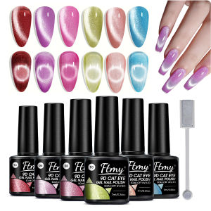 Bộ Sơn Gel Móng Tay Mắt Mèo Từ Tính 6 Màu Bán Vĩnh Cửu Sử Dụng Đèn UV/LED Dễ Tẩy Tạo Hiệu Ứng Nail Art Màu Sắc Đậm Nét Không Mùi Không Độc Hại 7ml