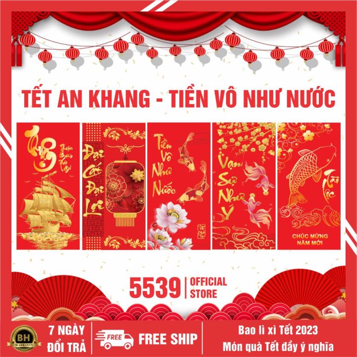 Combo 10 cái bao lì xì tết 2025 giá sỉ đẹp độc lạ 1 túi 10 cái giá tận xưởng nhiều mẫu lựa chọn - Shop 5539