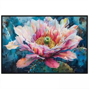 Tranh phong thủy hoa xương rồng tranh treo tường tranh dán tường tranh sơn dầu in canvas. CGI - 527
