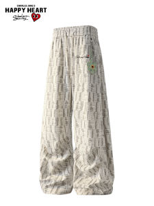 CHARLES JANGS HAPPY HEART | Casual Wide Leg Pants for Men