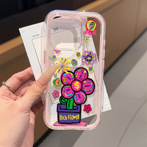 Clear 2in1 Case For Samsung A57 5G Flower Cases Galaxy S26 Ultra A56 A55 5G A37 A36 A35 A17 A53 A54 A34 A07 S25 S23 S22 S24 Plus