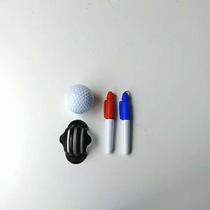 Golf Ball Marker Set Liner Bola Golf Alat Latihan Puting Penanda Penggaris Garis Klip Spidol Sipidol Bola Golf Pena Warna Marker Liner Line Triple