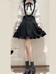Japanese Style JK Uniform Two-Piece Set Short Sleeve Shirt Tie Dress and Fish Tail Skirt for Women High Waist Spring Fall Winter
