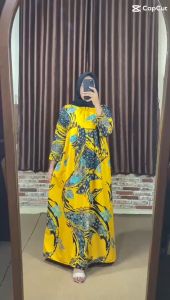 SAUDAH MAXI DRESS // GAMIS CRINGKEL WANITA DEWASA TERMURAH KEKINIAN KATUN