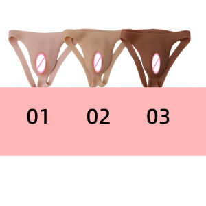 Realistic Silicone Padded Panty For Transgender Crossdresser Drag Queen With Labia Design And Insertable Tube