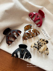 Kẹp Tóc Acetate Shark Headwear Kẹp Tóc Hình Quả Bí Ngô Đơn Giản Thanh Lịch Dành Cho Nữ Kẹp Tóc Thời Trang Mới 2025 Kẹp Tóc Sau Đầu