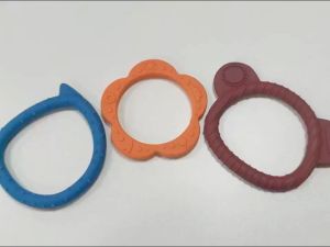 Bevavar Teether Bayi Bentuk Beruang Gelang Gigitan Bayi Mainan Gigitan Bayi Silikon BPA Free
