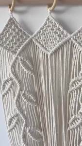 100% Cotton Handmade Premium Macrame Curtain Boho Nordic Diamond Pattern Tassel Door Curtain Woven Tapestry Divider for Home Homestay