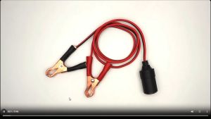 Cáp Ắc Quy Ô Tô Có 2 Kẹp Và Cổng Đầu Ra USB/Bật Lửa Đoạn Dây Dài 30cm Điện Áp Đầu Vào 12V-24V