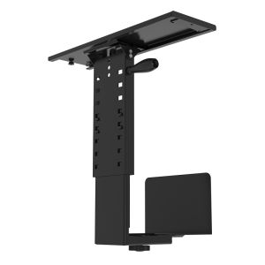 Modern Simplicity Computer Host Stand Slide Rail Suspension Office Desk Metal Bracket Adjustable Height Desk Mount Holder