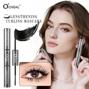4D Fiber Mascara Waterproof Sweatproof Lengthening Curling Mascara Long Lasting No Clumping Black Eyelash Makeup