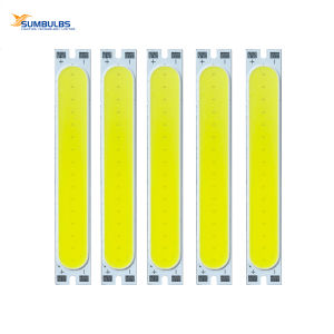 5pcs 76*11.5mm DC 3V-3.7V COB LED Chip 2W High Brightness White 6500K COB LED Beads for Portable Work Light Accessories
