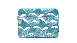 CanvasArtisan Creative Sea Wave Stylish Print Laptop Bag Waterproof Cover for Tablet Sleeve Case 11/12/13/14/15 inch