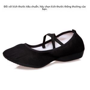 Giày Khiêu Vũ Nữ Đế Bằng Cao Su Chống Trượt Đế Mềm Khiêu Vũ Vuông Tập Luyện Giày Khiêu Vũ Sàn Gỗ