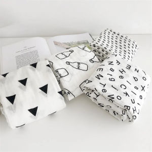100% Muslin Cotton Swaddle Blankets For Kids Unicorn Patterns Multi-use Newborn Swaddle Infant Gauze Both Towel Baby Wrap
